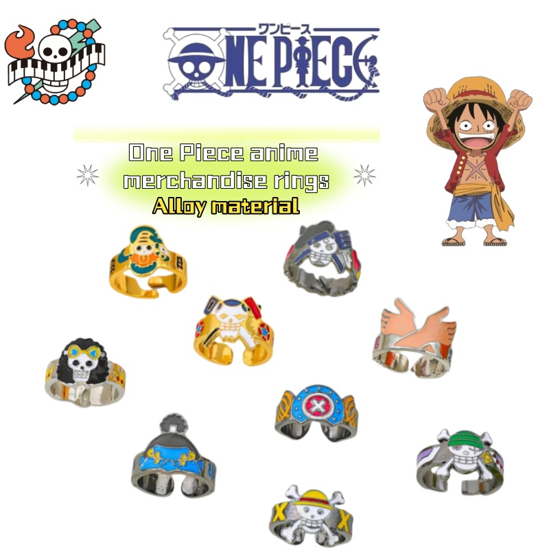 Luffy Anime Merchandise - Anello Personalizzato One Piece Cartoon Anime